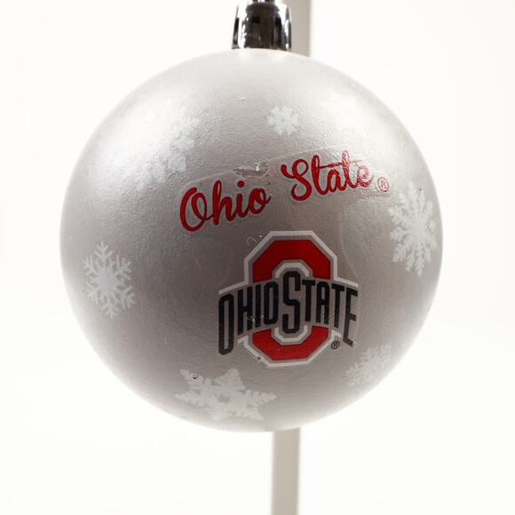 Lot of 3 Ohio State Buckeyes Shatterproof Balls Christmas Tree Holiday Ornaments - Picture 3 of 8